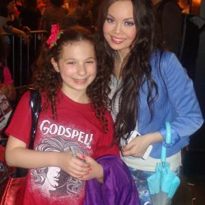 Rebecca with Anna Maria Perez after Godspell 2032 performance