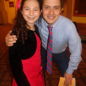 Rebecca with director David Rutterra at opening night of White Christmas at Patchogue Theater