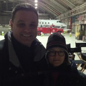 On set of Orange Is The New Black with Director Jodie Foster
