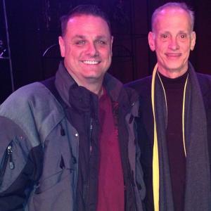 Myself with legendary writer  director John Waters after my performance in the Tennessee Williams Off Broadway Comedy The Mutilated Cosmin Chivu Dir