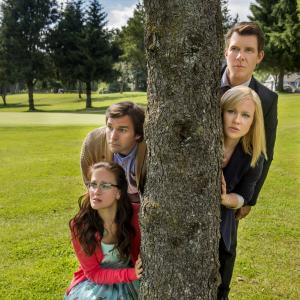 Still of Kristin Booth Crystal Lowe Eric Mabius and Geoff Gustafson in Signed Sealed Delivered 2014