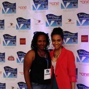 Kimberly Townes and Megan De Sousa at San Diego Black Film Festival for Zero Official Selection