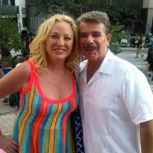 Alan Fritz with Virginia Madsen after filming the final scene for A Change of Heart 2014