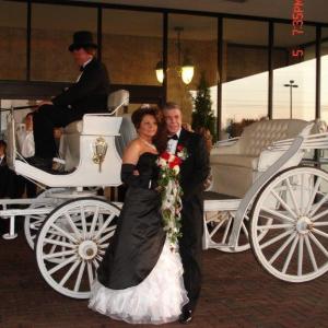 Karon Galindo and Alan Fritz at their Cinderella Wedding, Joplin MO. June 5, 2010. After divorcing (2013), Alan returned to S. Florida to resume acting.