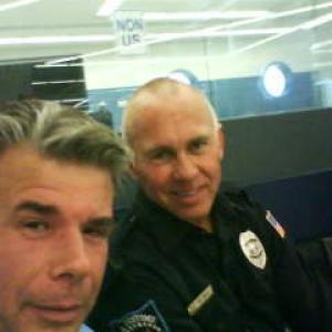 On the set of Americas Most Wanted with David LeBlanc 2010