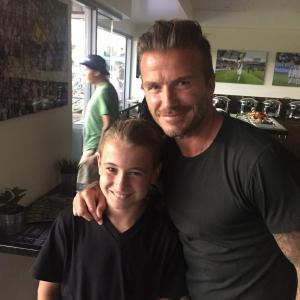 Cameron Castaneda and David Beckham
