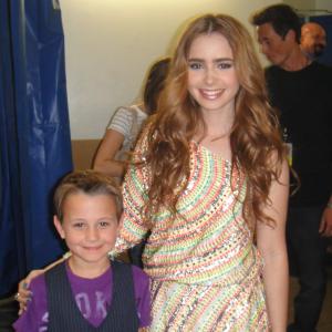 Cameron Castaneda and Lilly CollinsThe Blind Side at the 2010 Kids Choice Awards