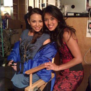 With Mona on the set of Pretty Little Liars