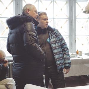 Rodion Pavlyuchik and Igor Marin filming Sneg i pepel 2015