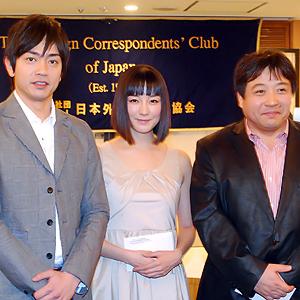 Press conference of the film 'KONSHIN' at the Foreign Correspondents' Club of Japan.