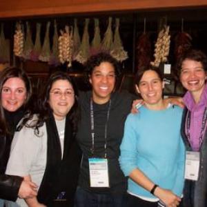POWER UP co-hosts the Gay brunch at Sundance for DEBS: Alexis Fish, Lisa Thrasher, Stacy Codikow. Angela Robinson, Andrea Sperling, Jamie Babbit and friend