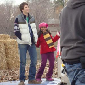 Kiara and Hutch Dano on the set of Den Brother