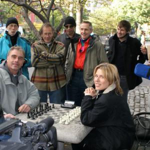 Susan Polgar filming My Brilliant Brain for National Geographic at Tompkins Square Filming in 2006