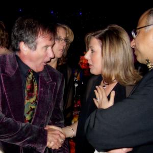 Susan Polgar with Robin Williams in 2005