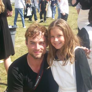 Ben Easter and Rylie on the set of Children of the Corn