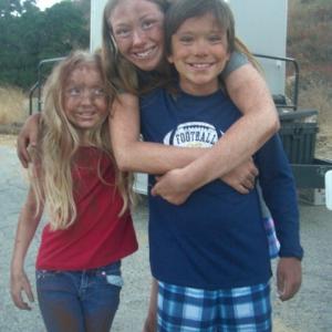 Jeordy Raines and Christian Traeumer on the set of Kidnap and Rescue project child save 2010