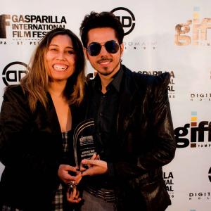 Grand Jury Best Short Film at the Gasparilla International Film Festival 2010. Cesar Raphael and producer Carla Onodera.