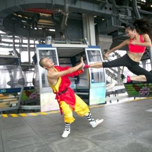 JuJu fighting with Shaolin Master.