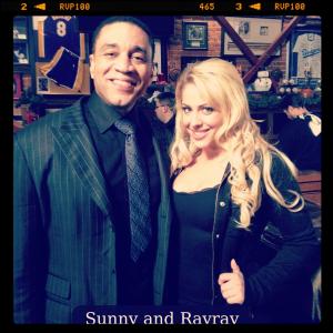 Harry Lennix and Jillisa Lynn on the set of Sunny and RayRay 2013