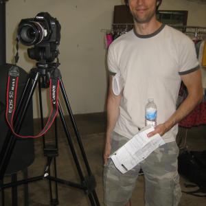 Writer-Director Hamish McCollester on set of Jason's Big Problem.