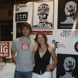 Producers Hamish and Maggie McCollester at the NY premiere of their comedy feature Jasons Big Problem at NYIIFVF