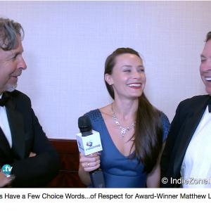 Marguerite Insolia interviewing Bobby and Peter Farrelly.