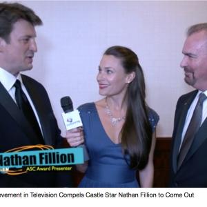 Marguerite Insolia interviews Nathan Fillion and Bill Roe for Roe's recognition at the 2015 ASC Awards.