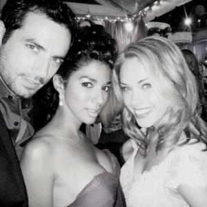 Antonio Cupo, Melissa Marie Elias, Stephanie Dian on the set of UNREAL for Lifetime.