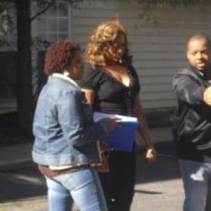 Anthony Anderson giving Direction to Pasha Diallo on set of Anacostia