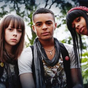 Alice Sykes with Layton Williams and Leanne Dunstan in CBBC 'Postcode'