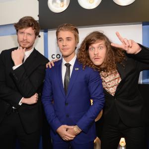 Anders Holm Blake Anderson and Justin Bieber at event of Comedy Central Roast of Justin Bieber 2015
