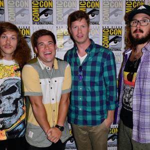 Kyle Newacheck, Adam DeVine, Anders Holm and Blake Anderson at event of Workaholics (2011)
