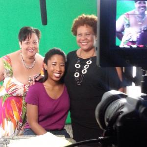 On the set with the producers of Ageless Glamour Girls