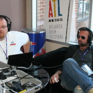 Wade Smith with Host Jon Graham. Wade does some voice over plugs for Jon's Show THE TICKET STUBS