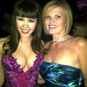Lisa Stiles with Claire Sinclair - 2011 Playmate of the Year at the Playboy Awards Ceremony