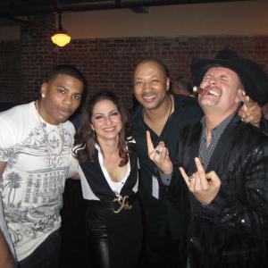 Alex Al after performing with Gloria Estefan Nelly and John Rich of country duo Big  Rich