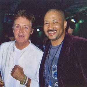Alex Al with Legendary Beatle, Sir Paul McCartney. Alex shared the cover of one the largest music magazines in the world with Paul.