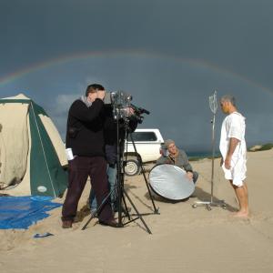On location in Wanna Sand dunes Port Lincoln south Australia during production of Mr Morags Helical Dreams (2009)