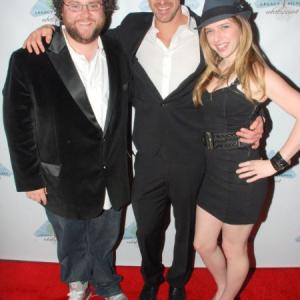 Evan Bogart Adam Ward and ZZ Ward On the Red Carpet of Three Guys  A Couch