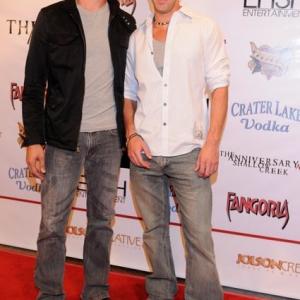 Adam William Ward and close friend Joshua Fredric Smith walk the red carpet at the The Fighter Premiere!