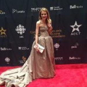 Clara Pasieka on the Red Carpet at the Canadian Screen Awards 2015 for the nominated Maps to the Stars