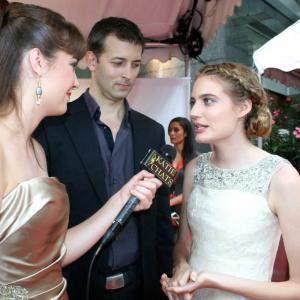 Clara Pasieka on the red carpet with Maps to the Stars co-star Jonathan Watton for the Birk's Tribute to Women in Film