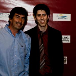 Addison Sandoval with his father, Abraham Sandoval at the 2012 Silent River International Film Festival.