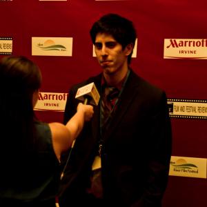 Addison Sandoval being interviewed at the 2012 Silent River International Film Festival