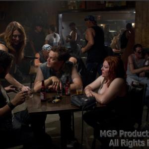 Nicole Michele Sobchack with Gerard Butler, Michael Shannon, and Misty Mills from the Marc Forster film 