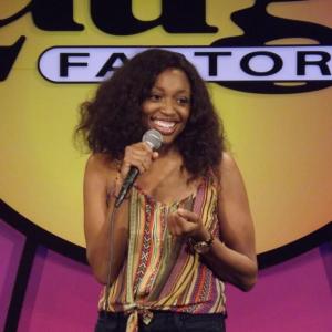 Travina Springer performing at the Laugh Factory