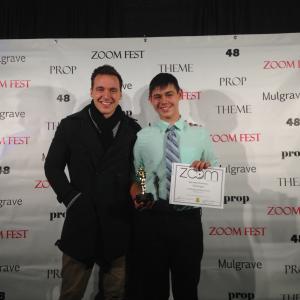 Peter Bundic with Levente from Zoom. Peter won Best Junior Performance for 