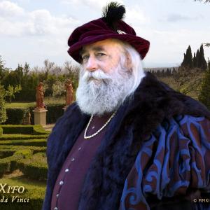 Peter Xifo as Leonardo da Vinci in Pantheon Studios docudrama The Mona Lisa Myth Pete portrayed the iconic Renaissance Artist both on camera and also in the Voice Over for the character
