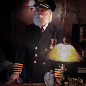 Peter Xifo as Capt E J Smith RNR of RMS Titanic in the docudrama Titanic Sinking the Myths