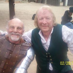 Daniel D. Houy and Carmen Argenziano on set for 'Don Quixote'